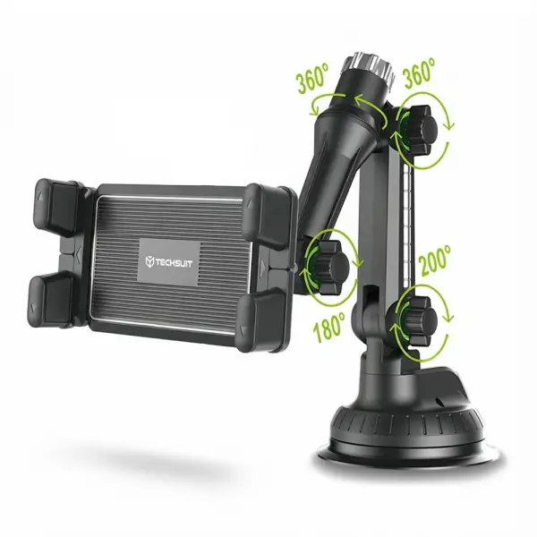 Suport Auto Techsuit ST1 pentru Telefon / Tableta, 4.7inch - 12.9inch, Negru