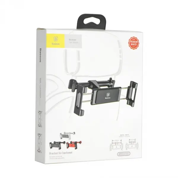 Suport Auto Tetiera Baseus BackSeat pentru Telefon / Tableta, 4.7inch - 12.9inch, Negru SUHZ-01