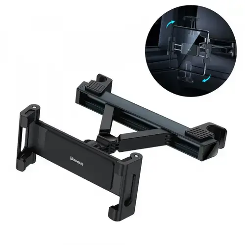 Suport Auto Tetiera Baseus Joyride Propentru Telefon / Tableta, 4.7inch - 12.3inch, SUTQ000001 (Negru)