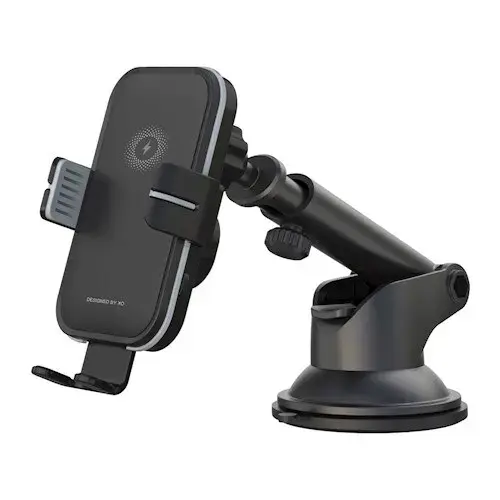 Suport auto XO WX027 Gravity Dashboard Mount, Incarcare Wireless 15W, rotire 360 grade, Negru