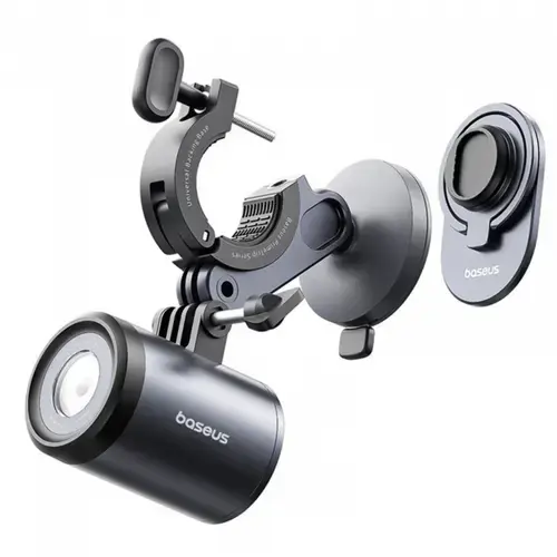 Suport Bicicleta cu Lanterna Baseus PrimeTrip C12569000121-00, Universal, Negru