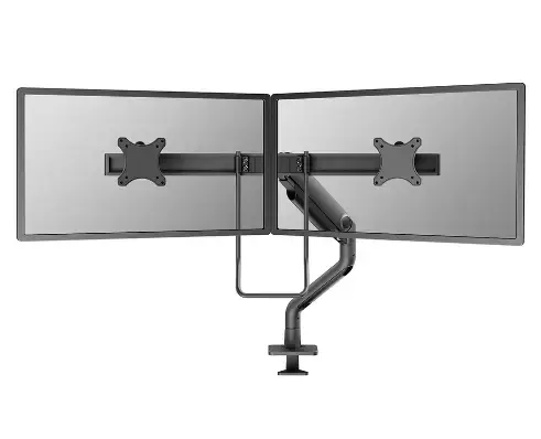 Suport birou 2 monitoare Neomounts DS75S-950BL2, 17inch - 27inch, 16 kg, VESA 75x75/100x100 (Negru)