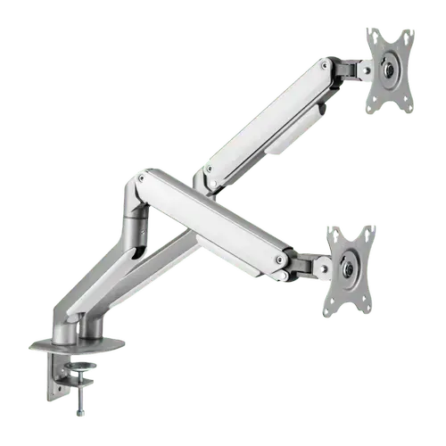 Suport birou 2 monitoare Serioux MM63-C024, 17″-32″, 9kg, Argintiu