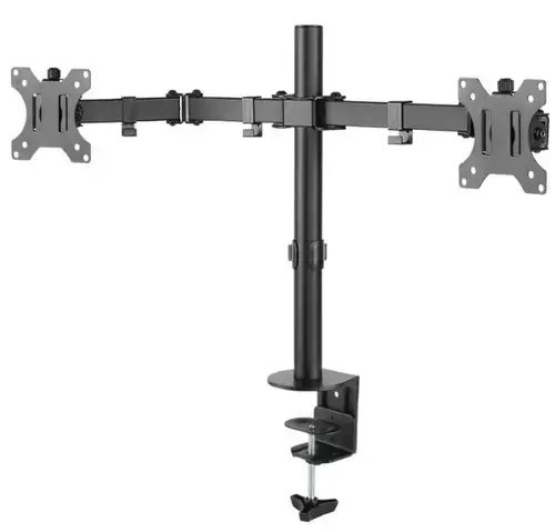 Suport birou Maclean MC-884, 17inch - 32inch, pentru 2 monitoare (Negru)