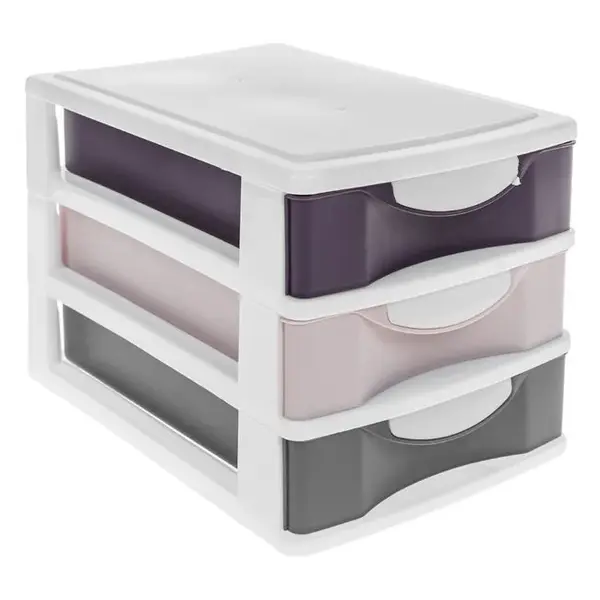 Suport birou pentru accesorii de birotica,Plastic, Multicolor, 22x15x19 cm