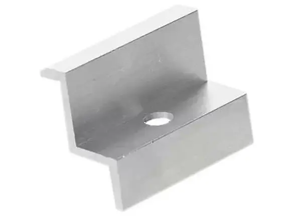 Suport capat din aluminiu pentru prindere panouri solare, 50x27 mm, compatibil cu suruburi M8, FIX27X33X44-C
