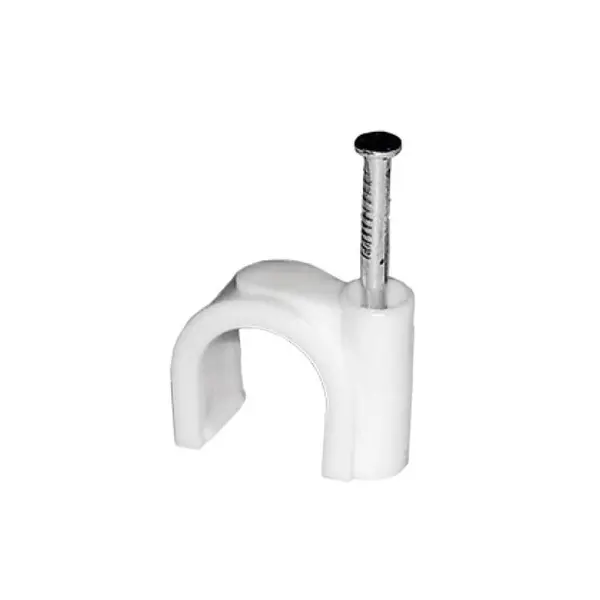 Suport Clip pentru Cabluri, Diametru Cablu 5-7 mm, Lungime Cui 20 mm