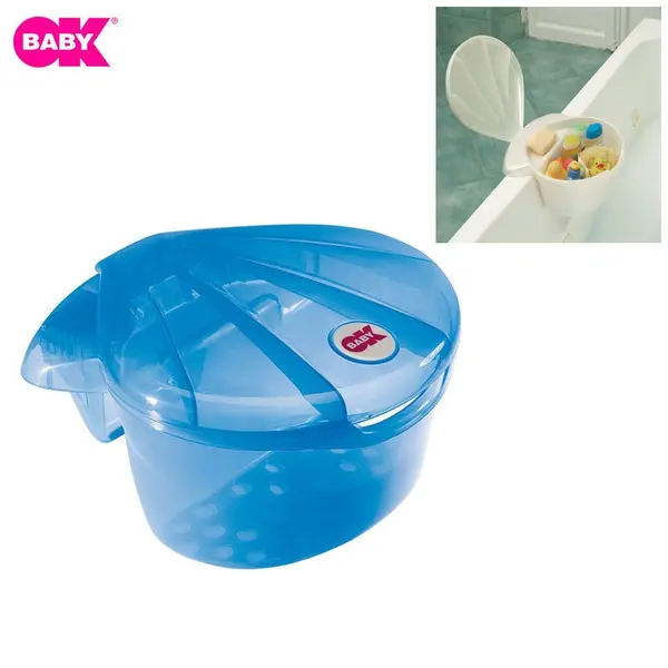 Suport de baie pentru accesoriiOK Baby - Coral, albastru