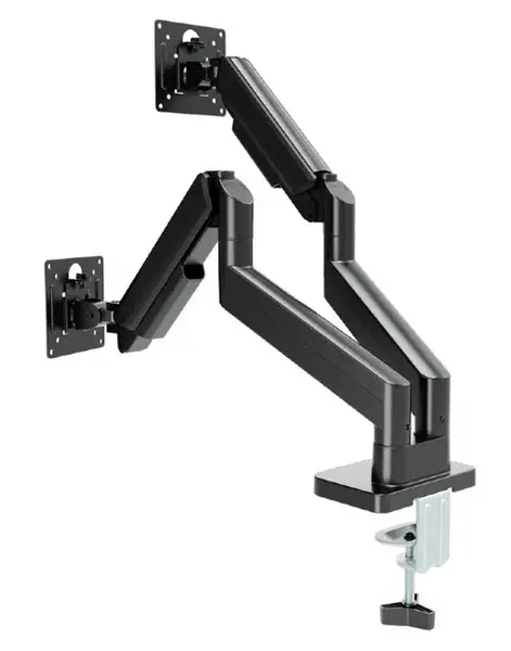 Suport de birou cu braț reglabil pentru monitor dublu Gembird MA-DA2-06, 17inch - 32inch, 10 Kg monitor (Negru)