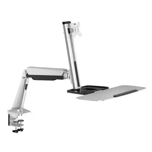 Suport de birou Logilink, pentru 1 TV/monitor plat, diagonala max 32 inch, rotatie, inclinare, pivotare, max 8 kg