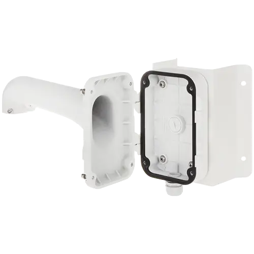 Suport de colț cu doză pentru camere PTZ Hikvision, aliaj aluminiu și oțel, max. 10 kg, DS-1604ZJ-Corner