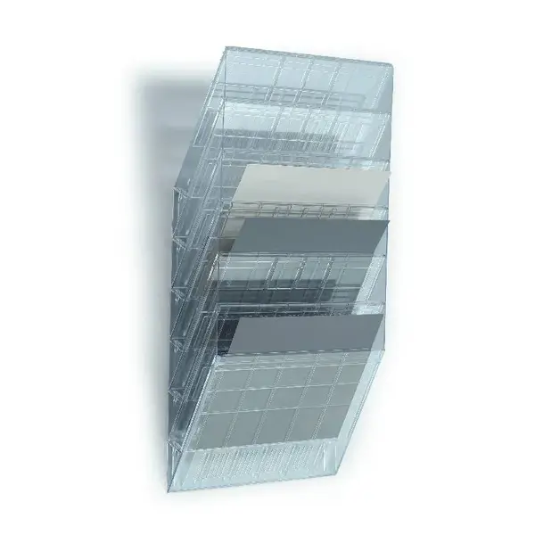 Suport de prezentare Flexiboox cu 6 compartimente A4 format landscape transparent Suport de prezentare Flexiboox cu 6 compartimente A4 format landscape transparent