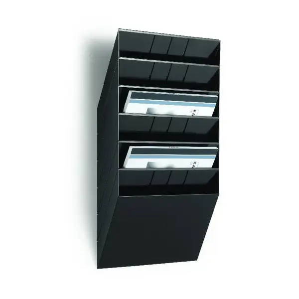 Suport de prezentare Flexiboox cu 6 compartimente A4 format landscape negru Suport de prezentare Flexiboox cu 6 compartimente A4 format landscape negru