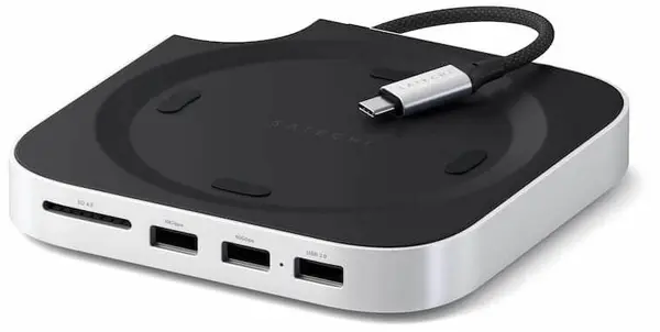 Suport din aluminiu cu USB Hub Satechi - Mac Mini M4 Stand, USB-C, argintiu