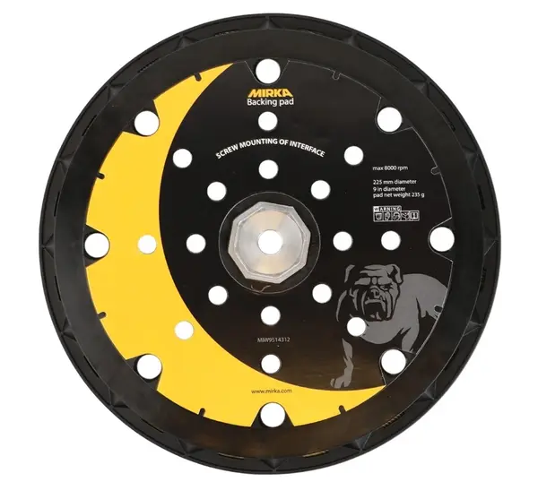 Suport discuri abrazive Mirka 225mm 25 gauri pentru masina de slefuit LEROS