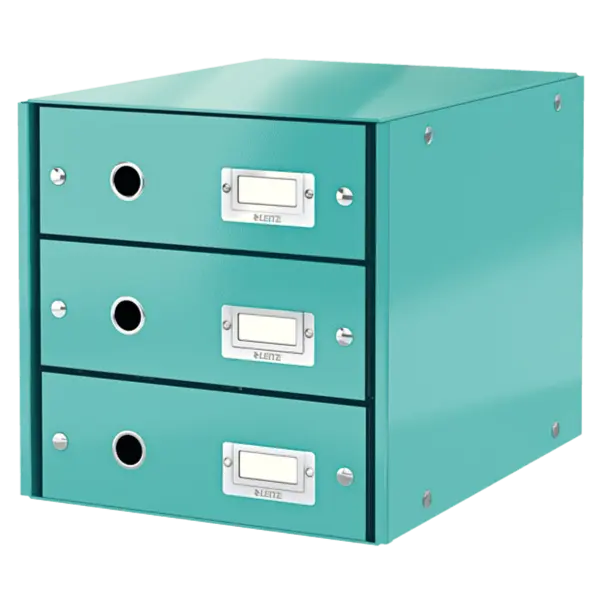 Suport documente turcoaz cu 3 sertare carton laminat Leitz Suport documente turcoaz cu 3 sertare carton laminat Leitz