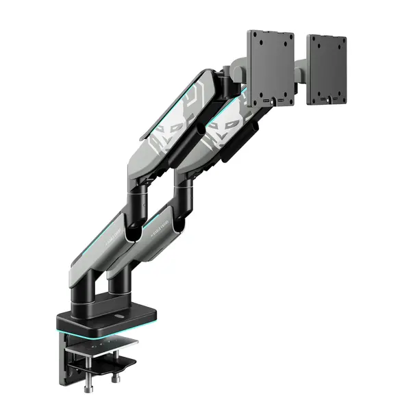 Suport dublu pentru monitoare de 35 de inchi, gri-negru RGB X-Arm Dual Suport dublu pentru monitoare de 35 de inchi, gri-negru RGB X-Arm Dual