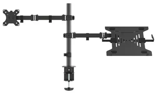 Suport ergonomic din aluminiu Neomounts FPMA-D550NOTEBOOK, pentru laptop si monitor, 10inch-32inch (Negru)