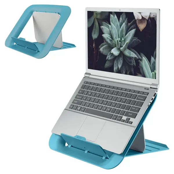 Suport ergonomic laptop Leitz plastic reciclabil diverse culori Suport ergonomic laptop Leitz plastic reciclabil diverse culori Albastru celest