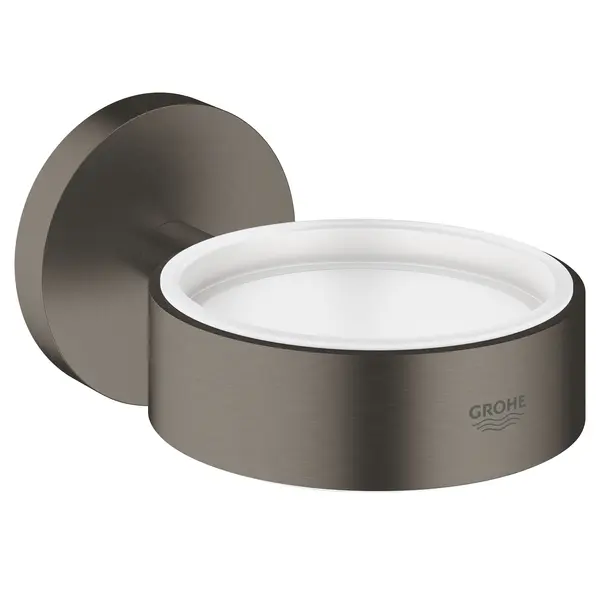 Suport Grohe Essentials 40369AL1, pahar sau savoniera, fixare ascunsa, mat, Hard graphite