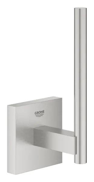 Suport hargie igienica Grohe Start Cube, pe perete, metal, mat, otel satinat, 40979DC0