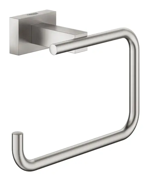 Suport hartie igienica Grohe Essentials Cube, pe perete, metal, mat, otel satinat, 40507DC1