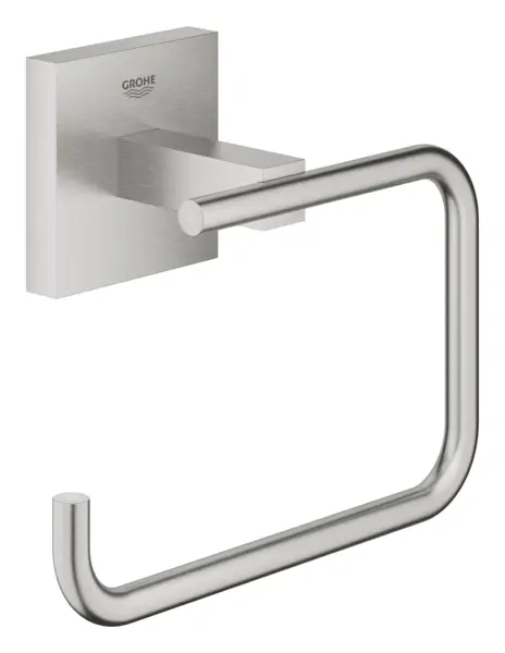 Suport hartie igienica Grohe Start Cube, pe perete, metal, mat, otel satinat, 40978DC0