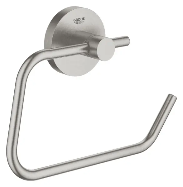 Suport hartie igienica Grohe Start, pe perete, metal, mat, otel satinat, 41200DC0