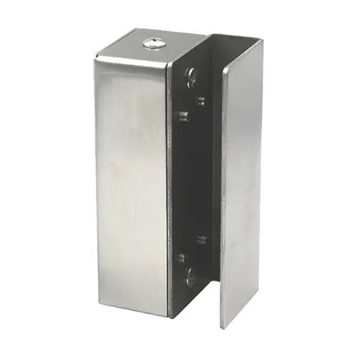 Suport inox pentru montaj bolt în podea la uși de sticlă, CSL-U