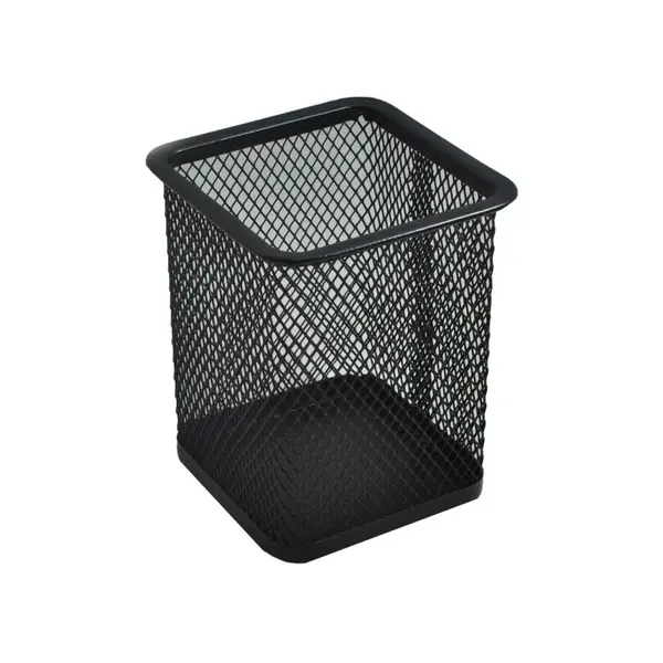 Suport instrumente de scris Office Cover 804, 8 x 8 x 10 cm, plasa metalica, negru