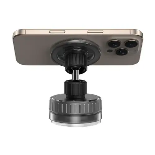 Suport Magnetic Devia Stand Ultra1 DVSMSU1PVN, rotatie 360 grade, prindere ventuza (Negru)
