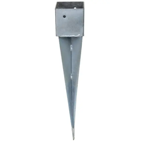 Suport Metalic pentru Stalpi din Lemn, cu Tepusa, 80 x 80 mm