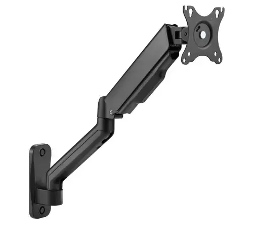 Suport Monitor de perete Techly ICA-LCD G112E, reglabil, 17inch - 32inch, brat dublu articulat, arc pe gaz (Negru)