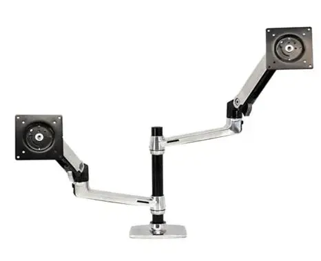 Suport monitor Ergotron LX Dual Stacking Arm, 24inch, Pivot (Argintiu)
