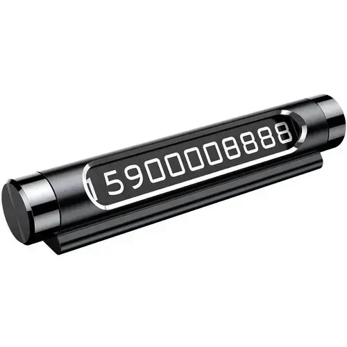Suport numar de telefon parbriz Baseus ACNUM-C01, inchidere si deschidere prin rotire, 9 seturi de numere incluse, Negru