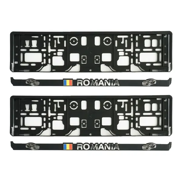 Suport Numar Inmatriculare Mega Drive Romania Set 2 Buc