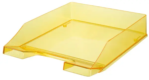 Suport orizontal de birou Han - Transparent, galben