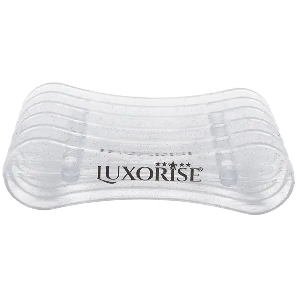 Suport Pensule Unghii LUXORISE 5 sloturi, Transparent cu Sclipici