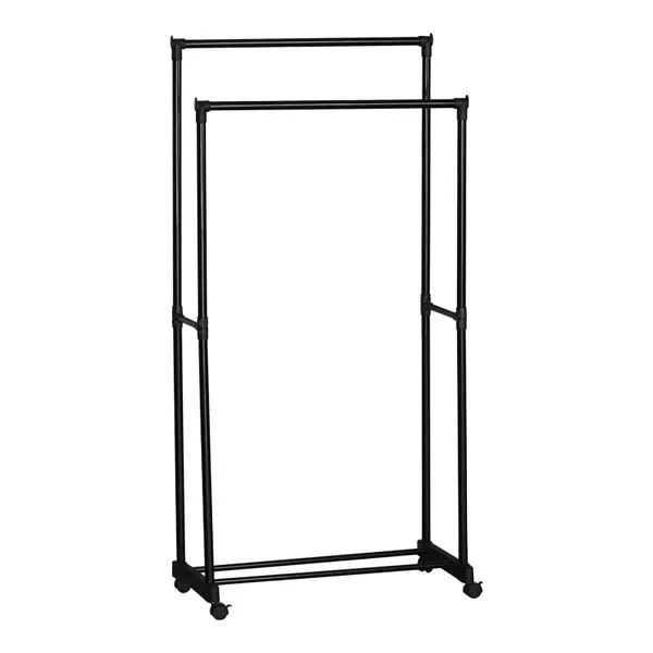 Suport pentru haine, Ganco, Negru, 39x74.5x157 cm