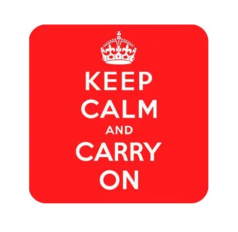 Suport pentru pahar - Keep Calm & Carry On | Dean Morris