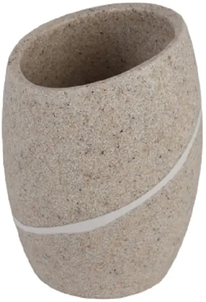 Suport pentru periuță de dinți Inter Ceramic - Echaris, 8.2 x 11 cm, gri