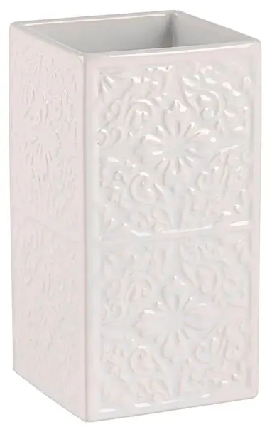 Suport pentru periuță de dinți Wenko - Cordoba, 6,5 x 12 x 6,5 cm, ceramică, alb