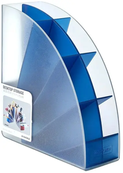 Suport pentru pixuri Sworld - Cu 4 compartimente, albastru