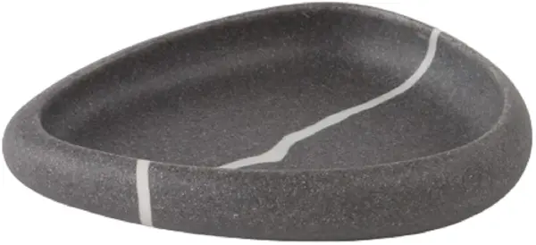 Suport pentru săpun Inter Ceramic - Kobea, 13 x 10.7 x 2.3 cm, gri