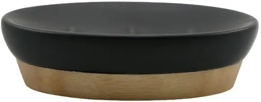 Suport pentru săpun Inter Ceramic - Sydney, 13.5 x 9.7 x 3.5 cm, negru