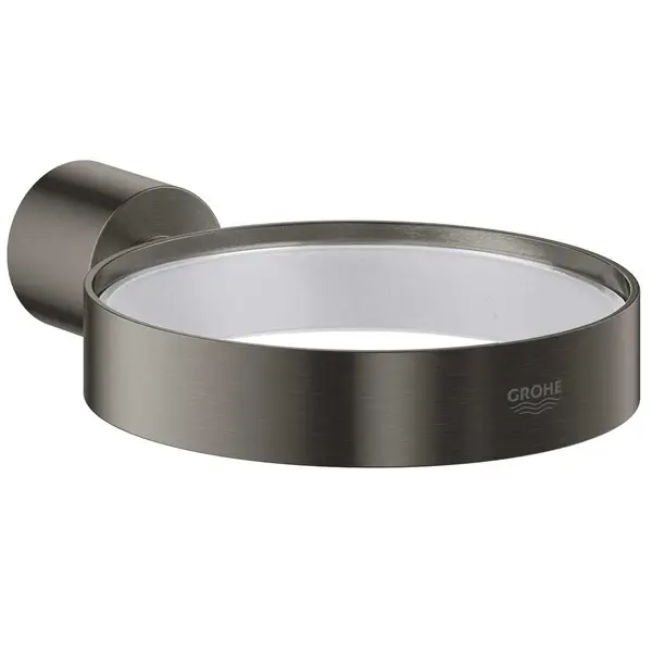 Suport pentru savoniera Grohe Atrio 40305AL3, montare pe perete, fixare ascunsa, Hard graphite