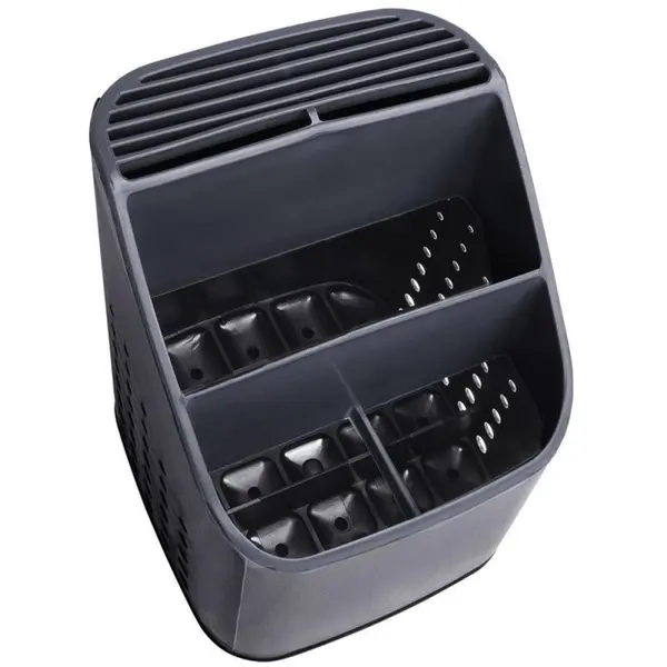 Suport pentru Tacamuri, Plastic, Negru, Vilde