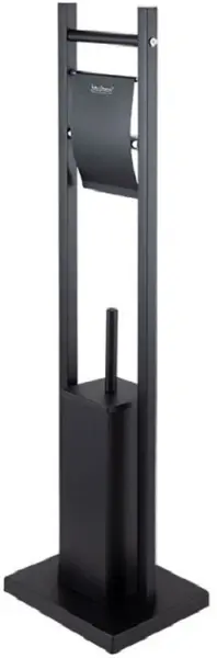 Suport pentru toaletă cu suport și perie Inter Ceramic - 3811MB, negru