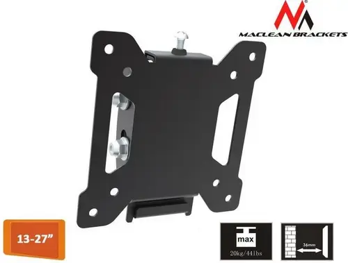 Suport Perete Maclean MC-596, 13inch - 27inch, 20 Kg (Negru)