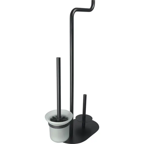 Suport perie wc multifunctional negru mat Deante Silia